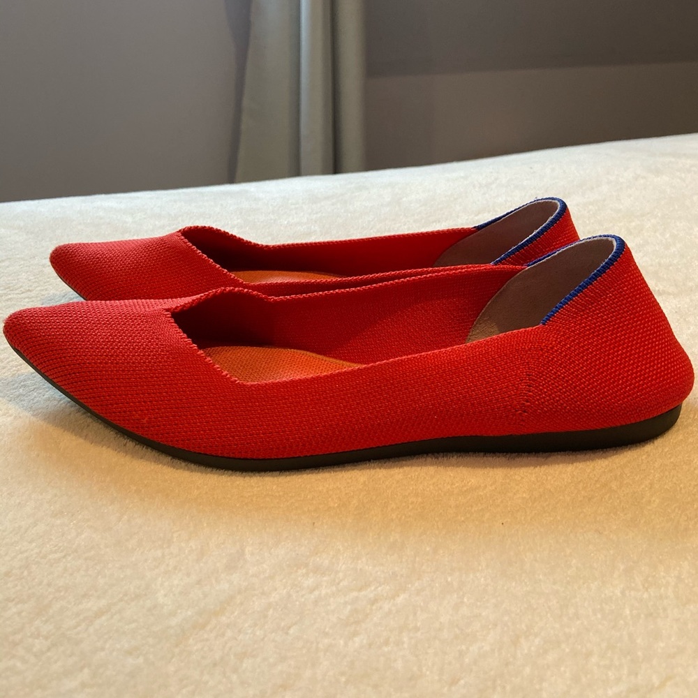 Rothy’s Flame Pointed-Toe Flats